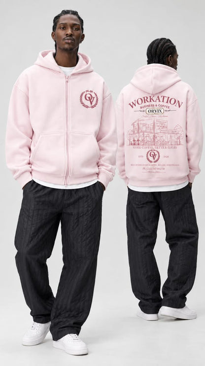 Capuche zipper imprimé