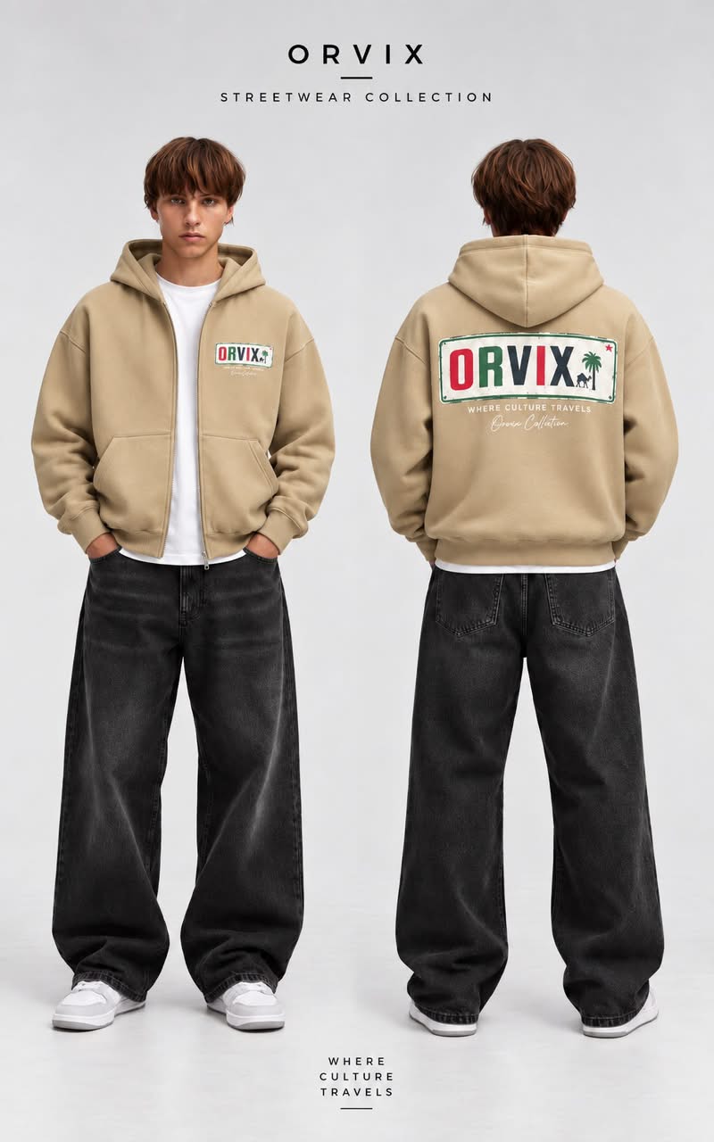 Capuche zipper imprimé