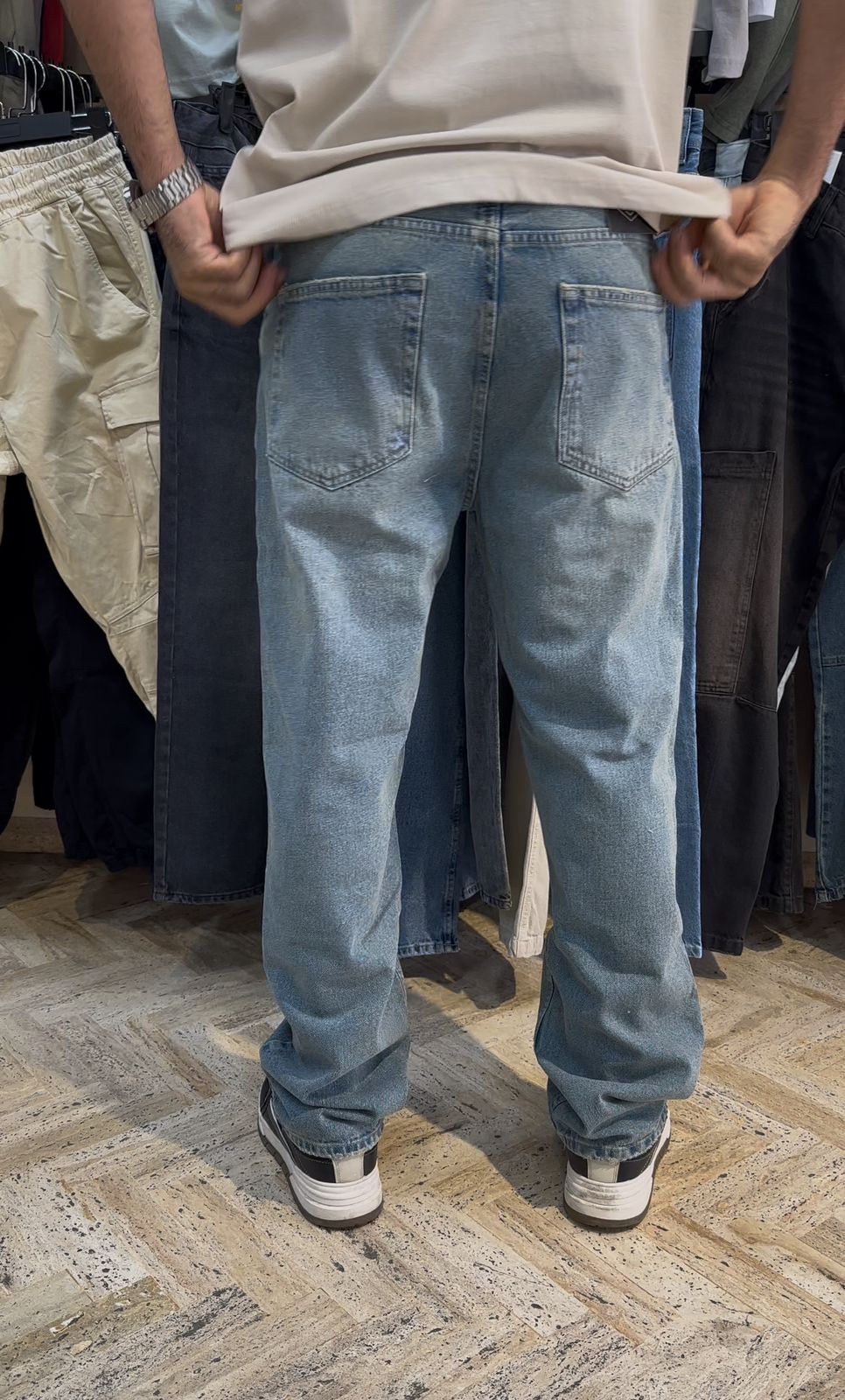 Jean relaxed